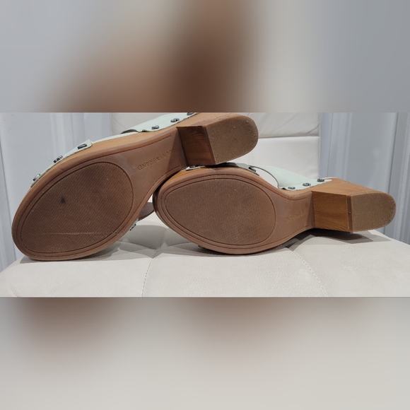 Lucky Brand Women's Takara Heeled Sandal in Mint Green with a 1-1/2" Platform - Picture 7 of 8